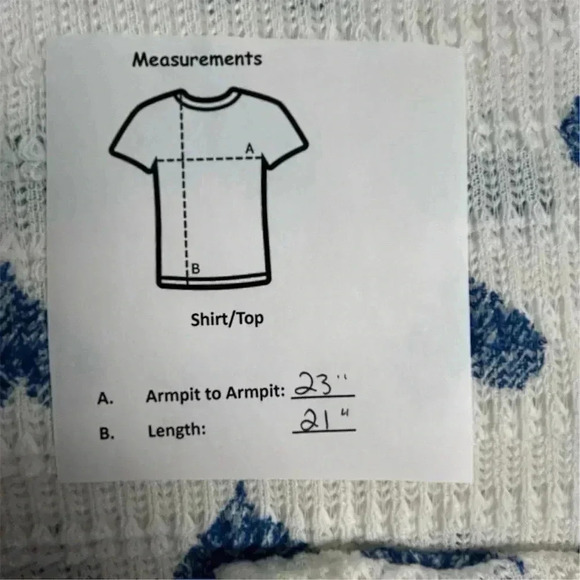 Aeropostale Women's M White Blue Heart  Pullover Sweater Solid Pattern - Picture 8 of 8